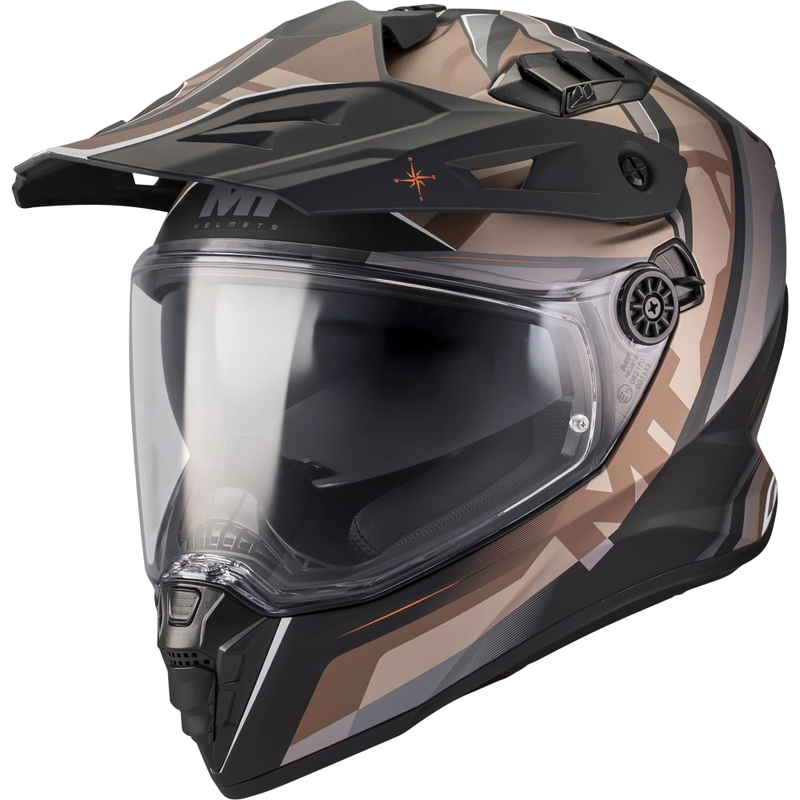 Enduro mootorratta kiiver MT Track SV Questor B9 matt must-pruun