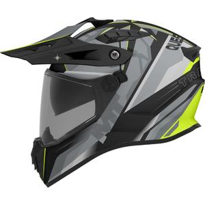 Enduro mootorratta kiiver MT Track SV Questor C23 matt hall-must-fluorestseeriv kollane