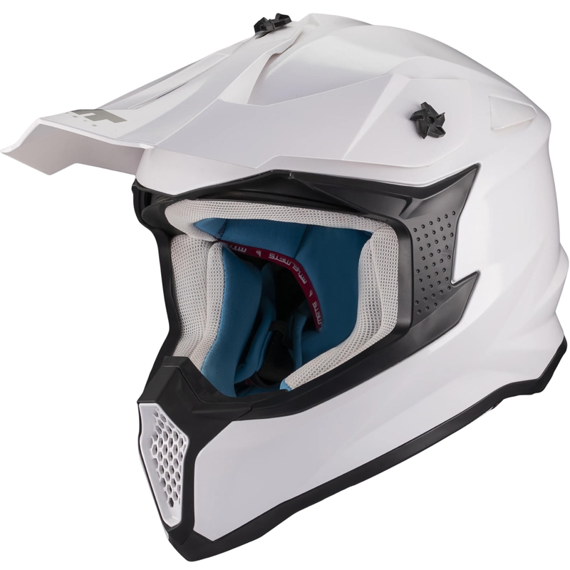 Motokrossi kiiver MT Falcon S Pure A0 valge
