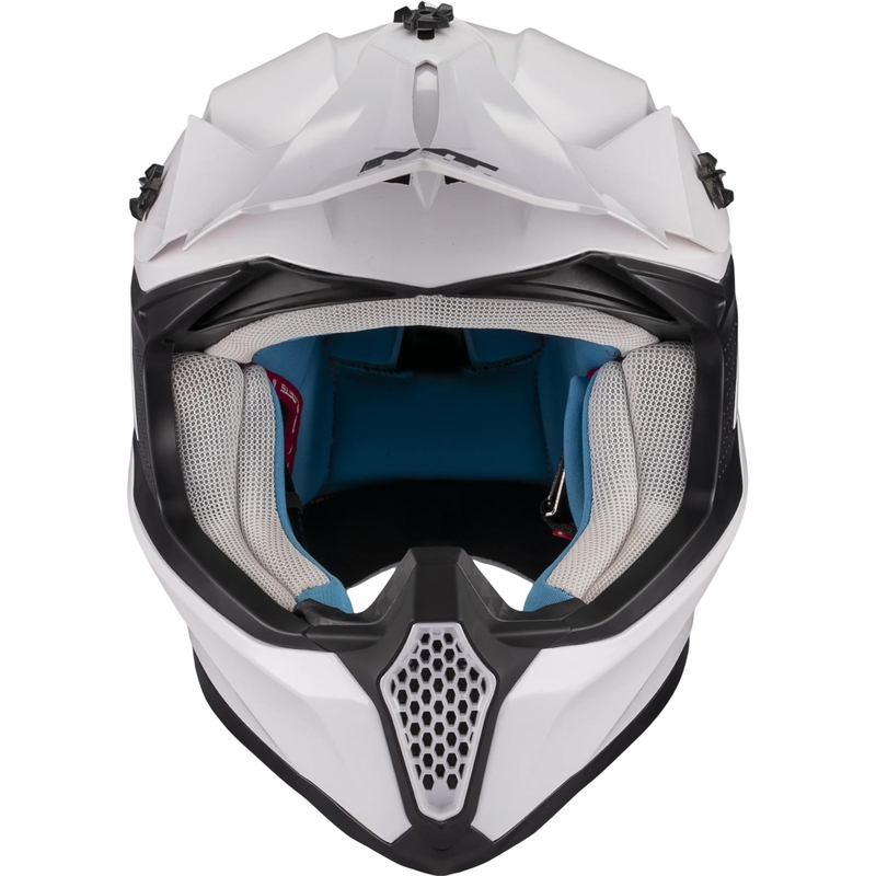 Motokrossi kiiver MT Falcon S Pure A0 valge