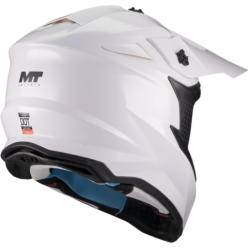 Motokrossi kiiver MT Falcon S Pure A0 valge