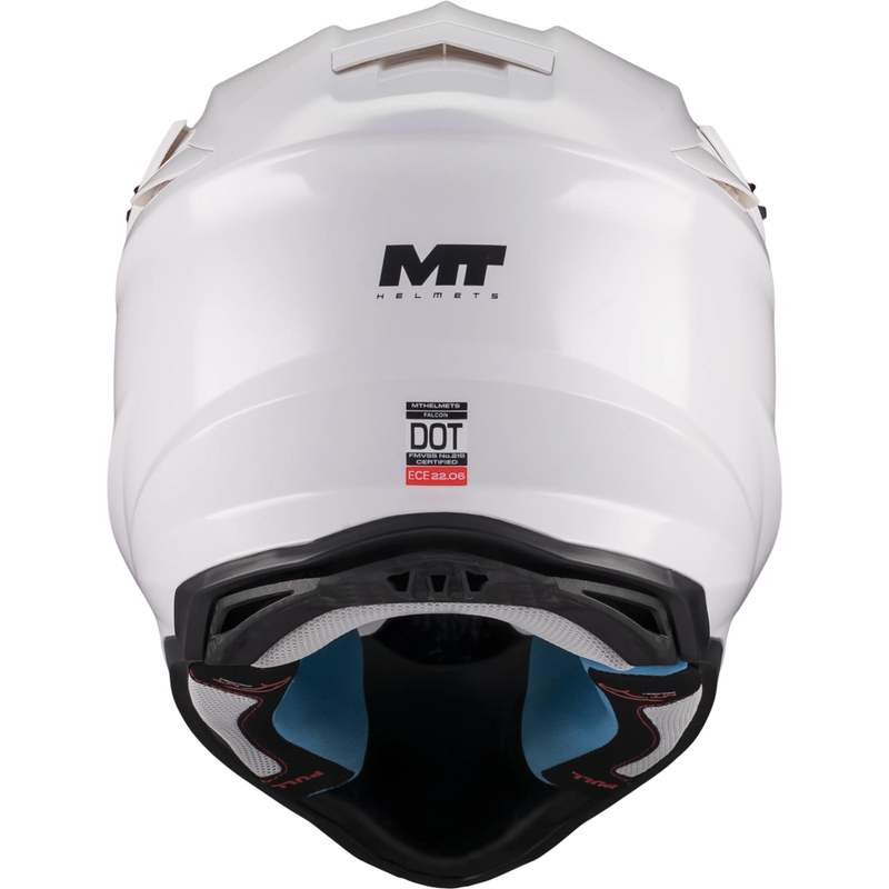 Motokrossi kiiver MT Falcon S Pure A0 valge