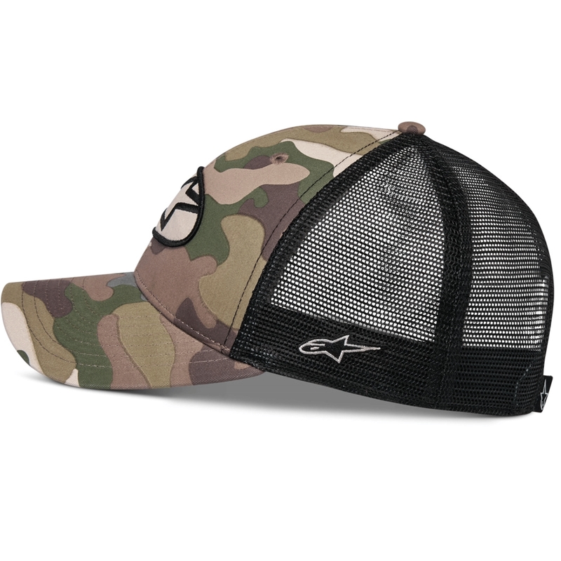 Alpinestars Oblique Camo Trucker nokamüts roheline-kamuflaaž-must