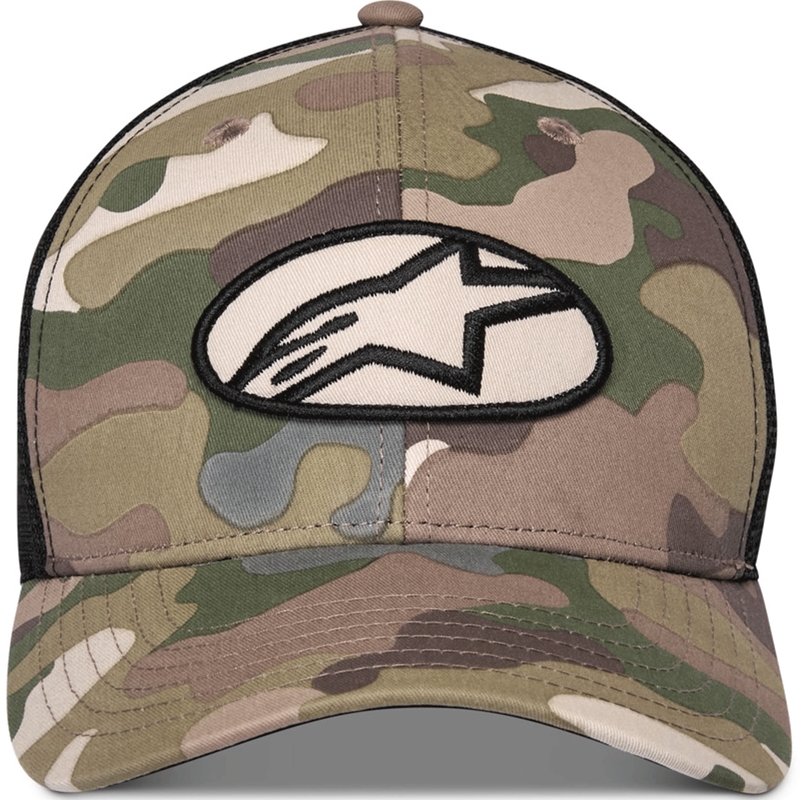 Alpinestars Oblique Camo Trucker nokamüts roheline-kamuflaaž-must