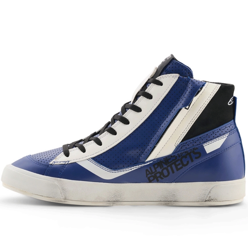 Alpinestars Stated Flair mootorrattasaapad sini-valge-mustad