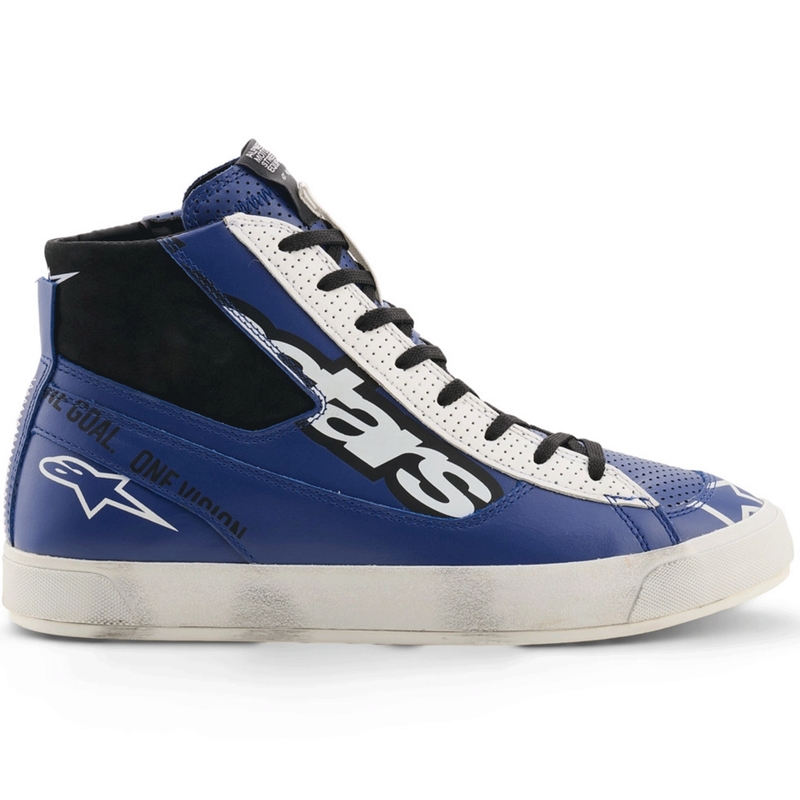 Alpinestars Stated Flair mootorrattasaapad sini-valge-mustad