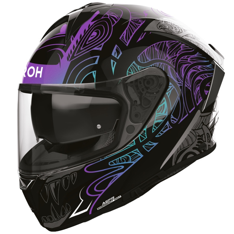 Airoh Spark 2 Silk täismaskiiver must-lilla