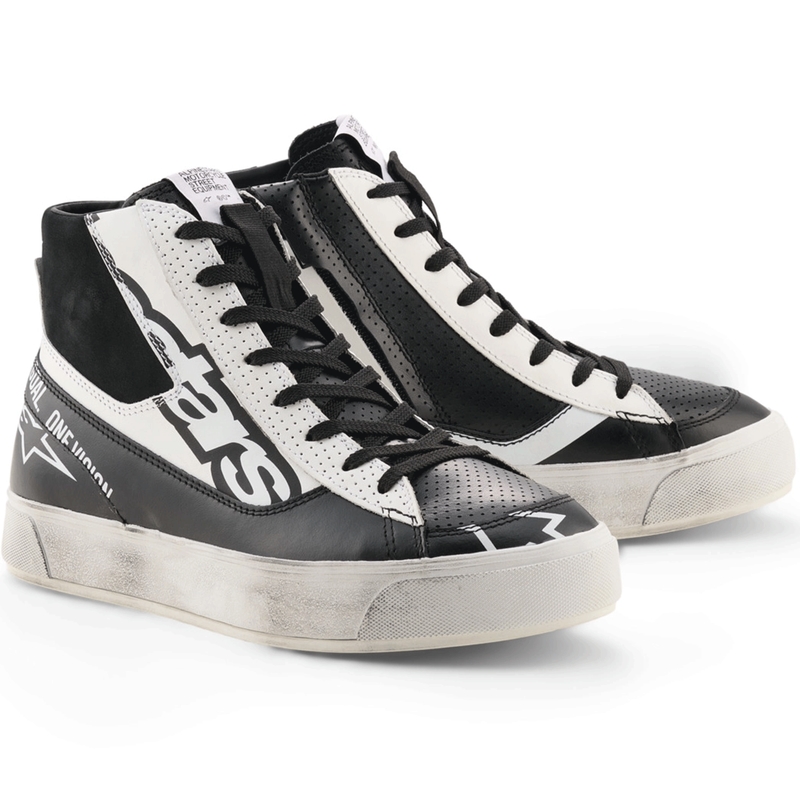 Alpinestars Stella Stated Flair naiste mootorrattasaapad must-valged