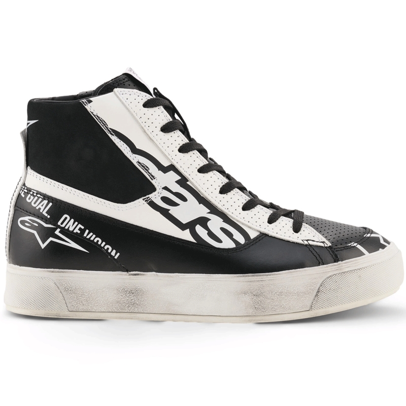 Alpinestars Stella Stated Flair naiste mootorrattasaapad must-valged