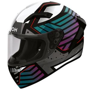 Airoh Connor Flex täismaskiiver valge-hall-sinine-lilla