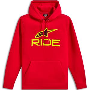 Alpinestars Ride kapuutsiga dressipluus 3 punane-fluorestseeriv kollane-must