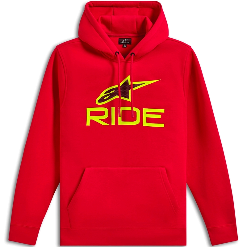 Alpinestars Ride kapuutsiga dressipluus 3 punane-fluorestseeriv kollane-must