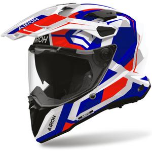 Enduro mootorratta kiiver Airoh Commander 2 Polar sinine-punane