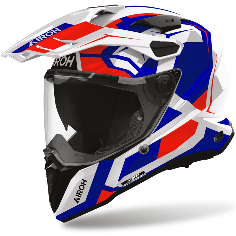 Enduro mootorratta kiiver Airoh Commander 2 Polar sinine-punane