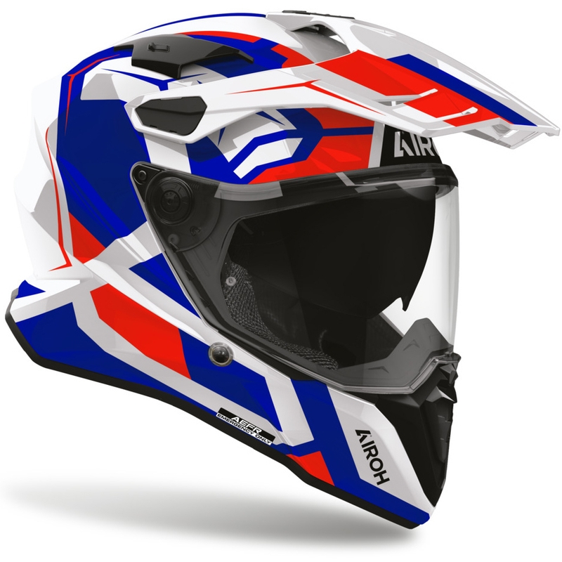 Enduro mootorratta kiiver Airoh Commander 2 Polar sinine-punane