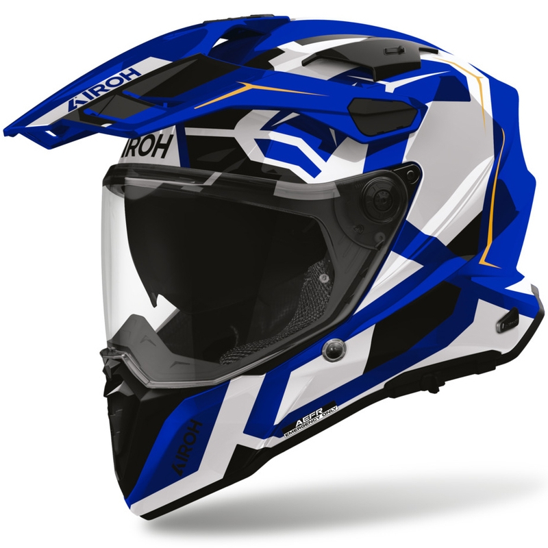 Enduro mootorratta kiiver Airoh Commander 2 polaarsinine
