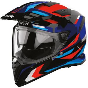 Enduro mootorratta kiiver Airoh BADX-X Glitch sinine-punane