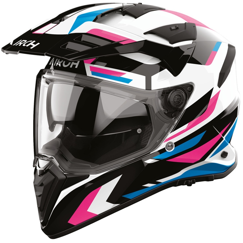 Enduro mootorratta kiiver Airoh BADX-X Glitch roosa