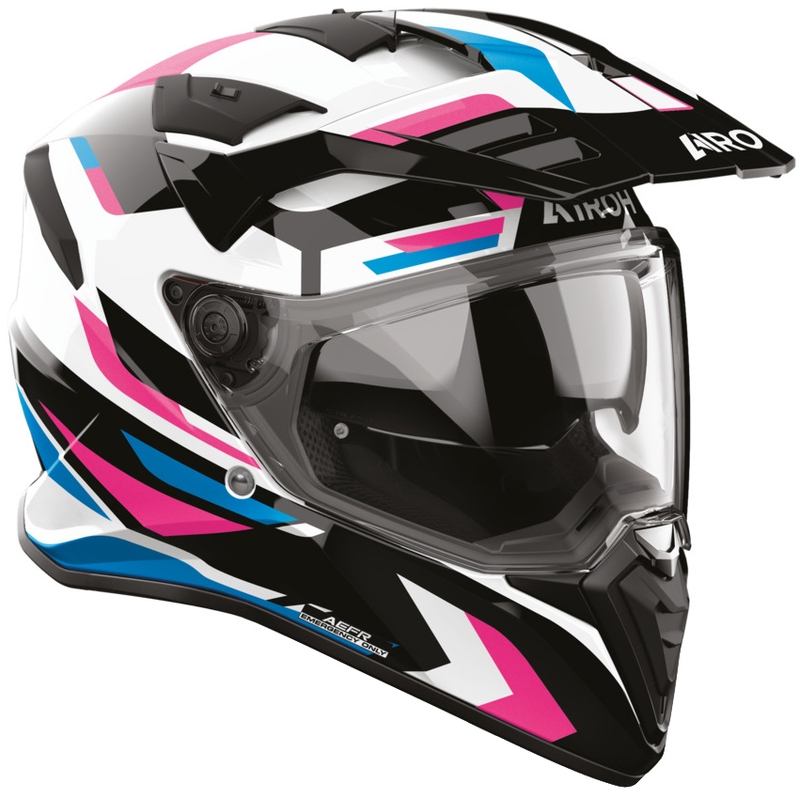 Enduro mootorratta kiiver Airoh BADX-X Glitch roosa