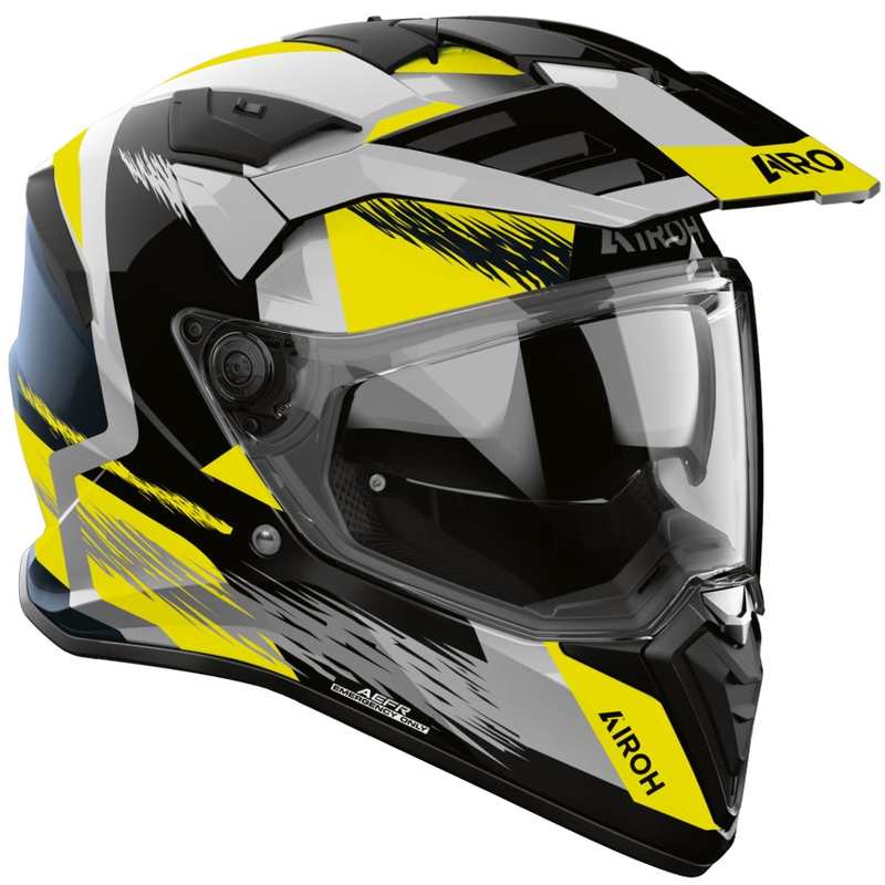 Enduro mootorratta kiiver Airoh BADX-X Airspeed kollane