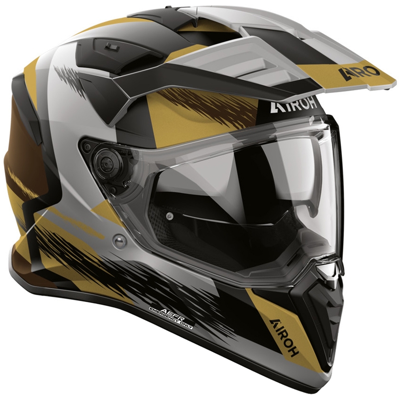 Enduro mootorratta kiiver Airoh BADX-X Airspeed matt liivakarva