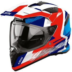 Enduro mootorratta kiiver Airoh BADX-X Airspeed sinine-punane