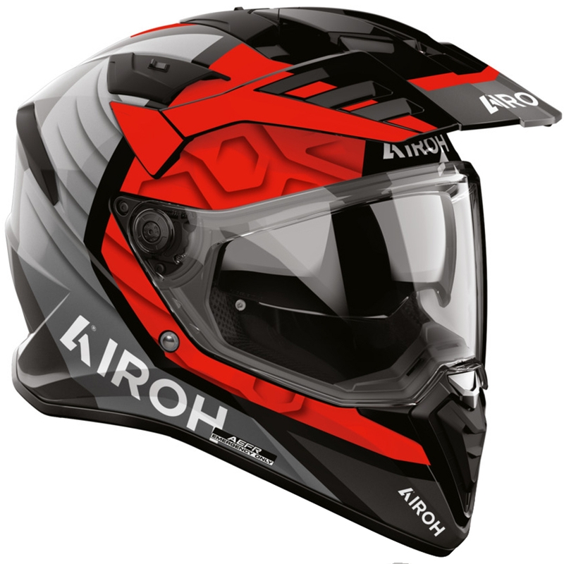 Enduro mootorratta kiiver Airoh BADX-X Cube punane