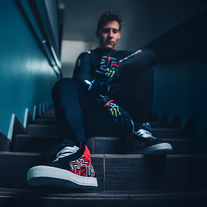 Alpinestars Ride-63 Canvas FQ20 Mootorratta Saapad Must-Valge-Punane