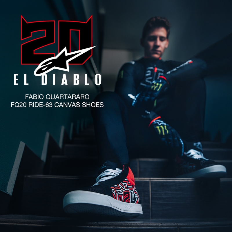 Alpinestars Ride-63 Canvas FQ20 Mootorratta Saapad Must-Valge-Punane