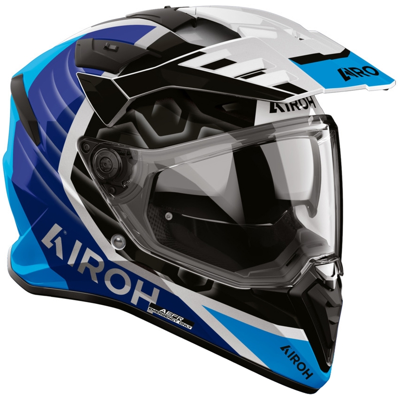 Enduro mootorratta kiiver Airoh BADX-X Cube sinine
