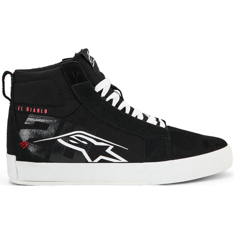 Alpinestars Ride-63 Canvas FQ20 Mootorratta Saapad Must-Valge-Punane