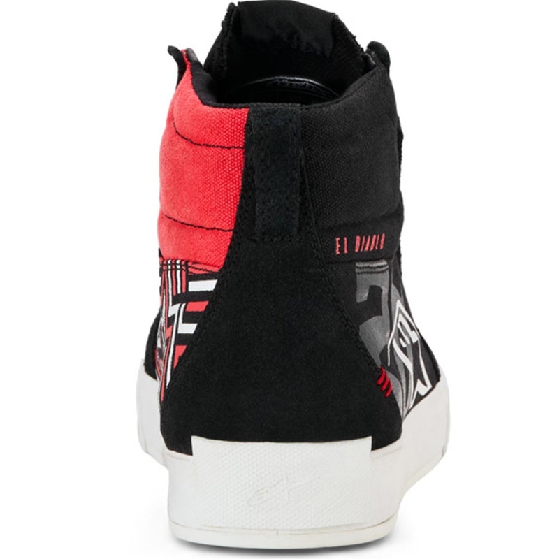 Alpinestars Ride-63 Canvas FQ20 Mootorratta Saapad Must-Valge-Punane