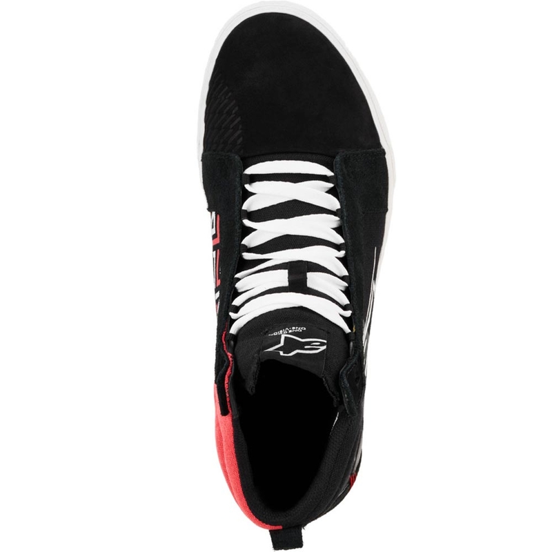 Alpinestars Ride-63 Canvas FQ20 Mootorratta Saapad Must-Valge-Punane