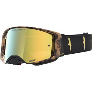 Alpinestars Supertech limiteeritud väljaande Zona motokrossiprillid must-pruunid peegelkuldse pleksiklaasiga