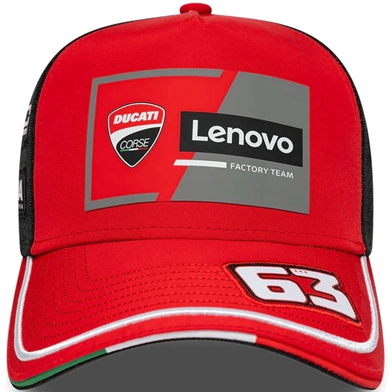 Ducati New Era Lenovo Bagnaia 63 kork must-punane