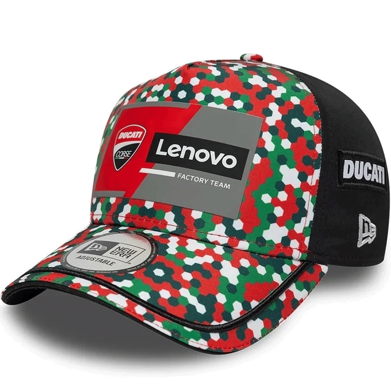 Ducati New Era Lenovo Mugello müts must-punane-mitmevärviline
