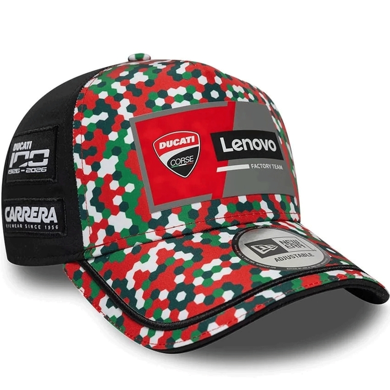 Ducati New Era Lenovo Mugello müts must-punane-mitmevärviline