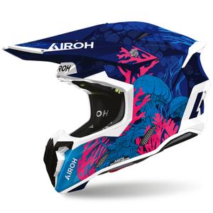 Airoh Twist 3 veealune motokrossi kiiver sini-valge-roosa