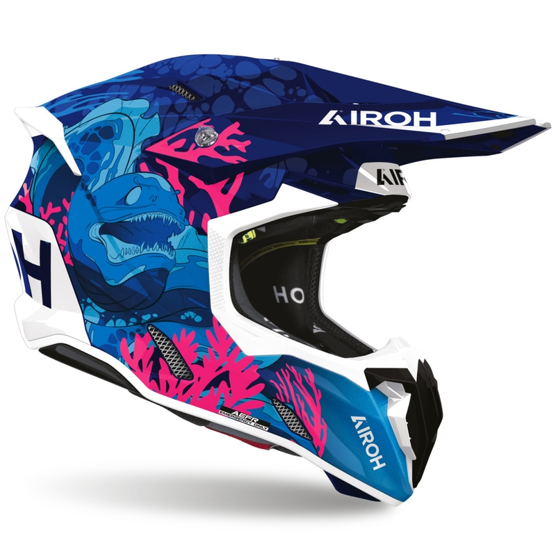 Airoh Twist 3 veealune motokrossi kiiver sini-valge-roosa