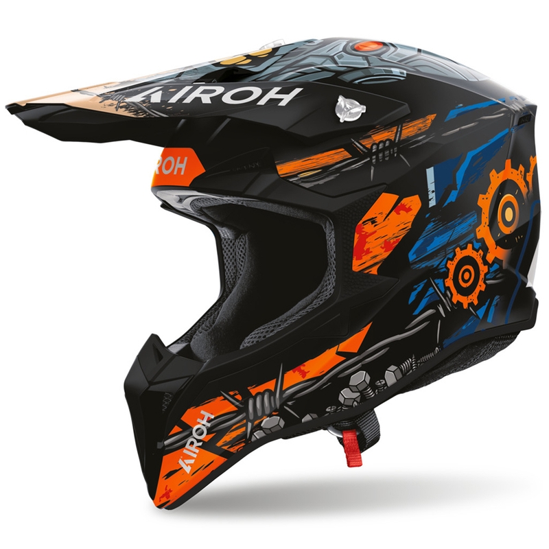 Airoh Wraaap Gear motokrossi kiiver matt must-oranž