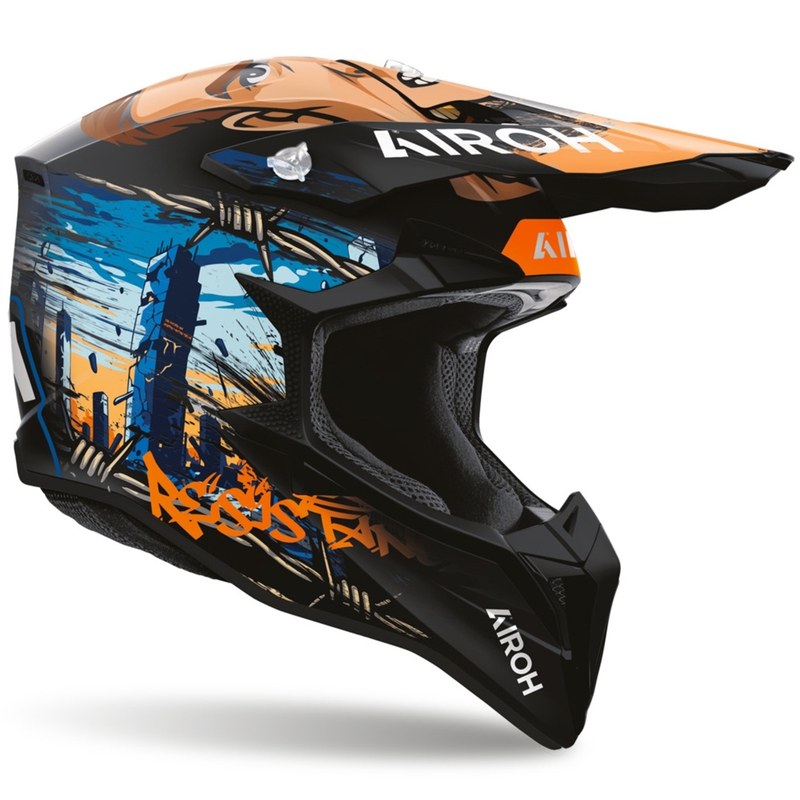 Airoh Wraaap Gear motokrossi kiiver matt must-oranž