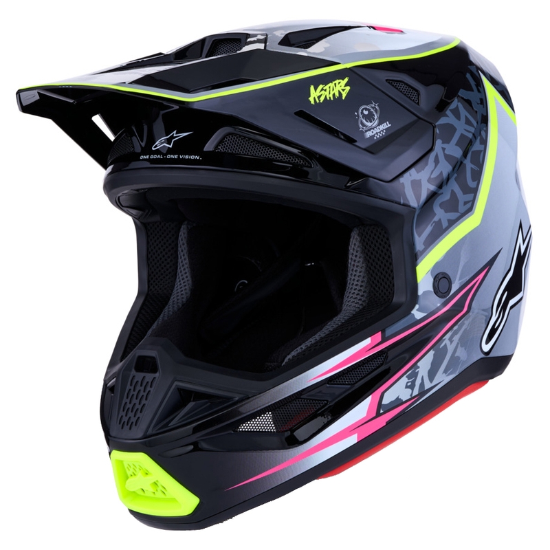 Alpinestars Supertech S-M7 Blaster mootorratta krossikiiver hall-fluorestseeriv kollane