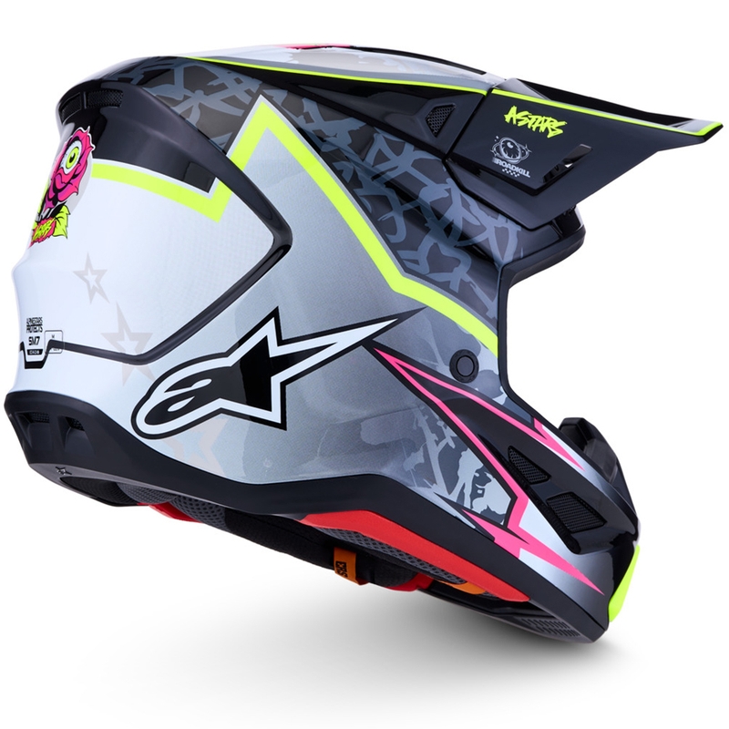 Alpinestars Supertech S-M7 Blaster mootorratta krossikiiver hall-fluorestseeriv kollane