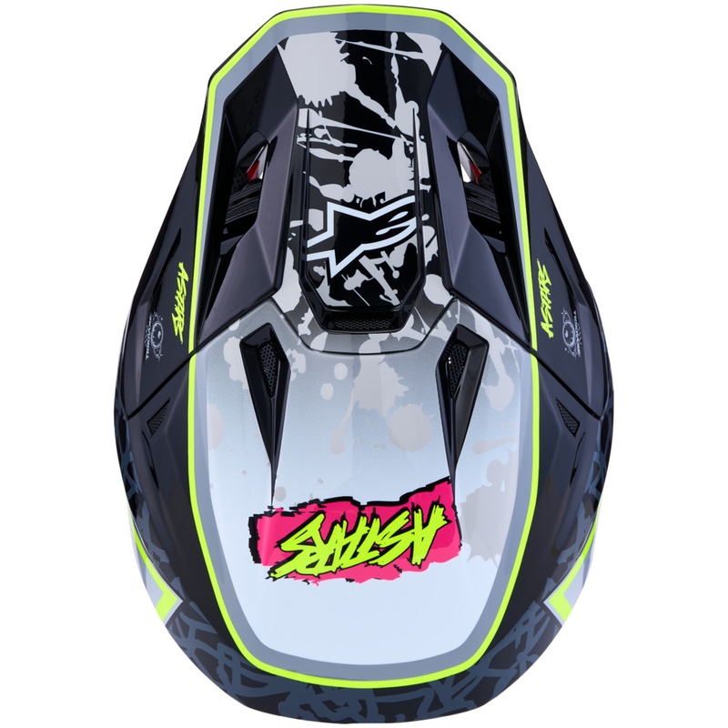 Alpinestars Supertech S-M7 Blaster mootorratta krossikiiver hall-fluorestseeriv kollane