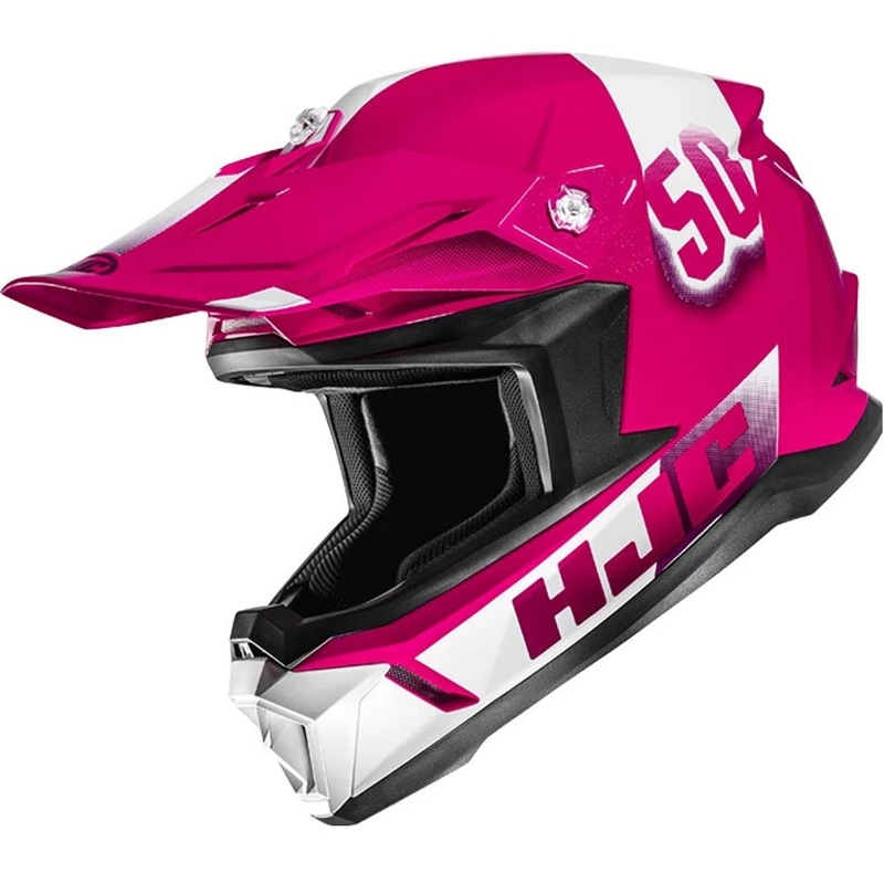 Laste motokrossikiiver HJC Y50 roosa-valge