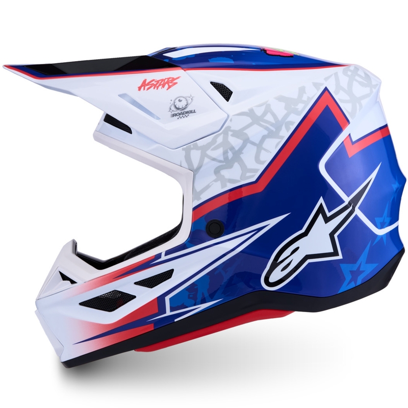 Alpinestars Supertech S-M7 Blaster valge-sinine motokrossikiiver
