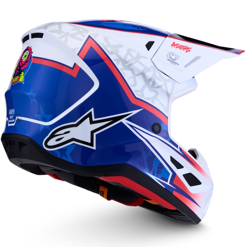 Alpinestars Supertech S-M7 Blaster valge-sinine motokrossikiiver