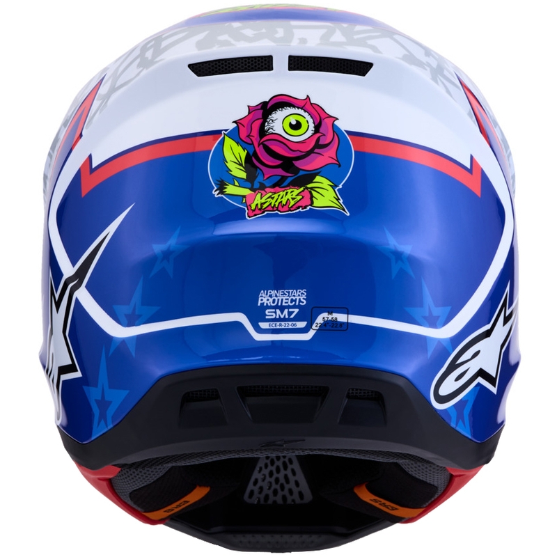 Alpinestars Supertech S-M7 Blaster valge-sinine motokrossikiiver