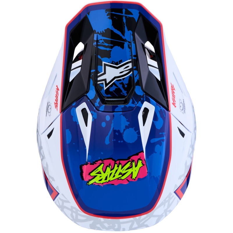 Alpinestars Supertech S-M7 Blaster valge-sinine motokrossikiiver