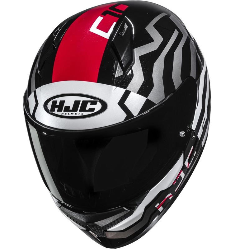 HJC C10 Blade MC1 täisnäoga mootorrattakiiver must-valge-punane